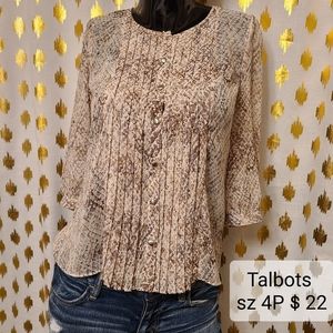 Talbots Blouse long sleeve size 4P